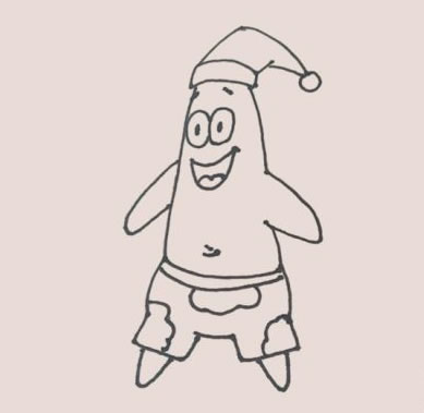 简单的派大星儿童画