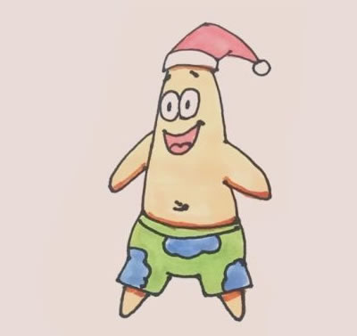 简单的派大星儿童画