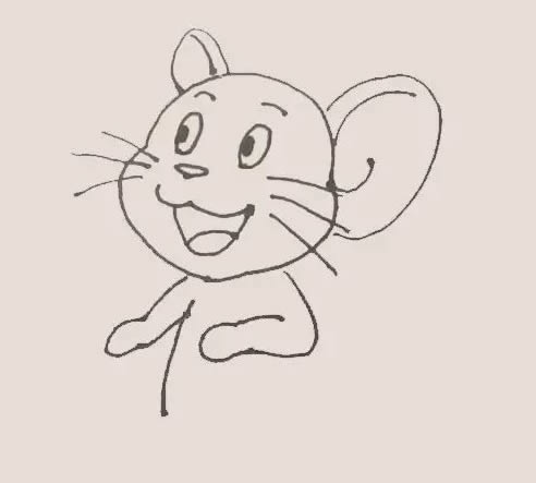 老鼠杰瑞简笔画步骤
