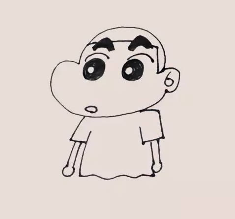 蜡笔小新简笔画步骤