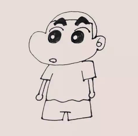 蜡笔小新简笔画步骤