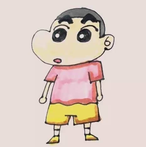 蜡笔小新简笔画步骤