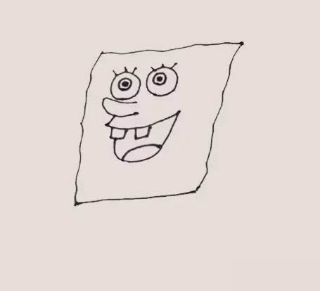 海绵宝宝简笔画步骤