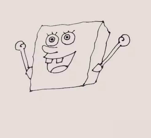 海绵宝宝简笔画步骤
