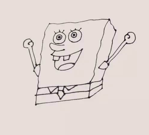 海绵宝宝简笔画步骤