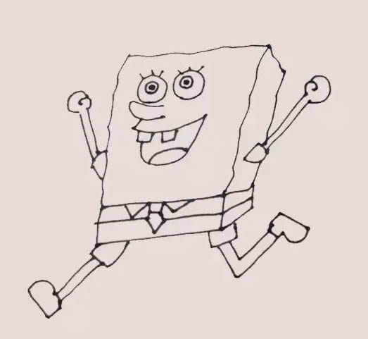 海绵宝宝简笔画步骤