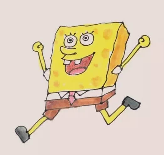 海绵宝宝简笔画步骤