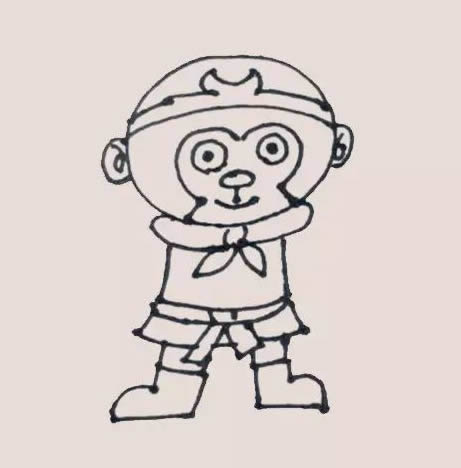 卡通人物孙悟空简笔画