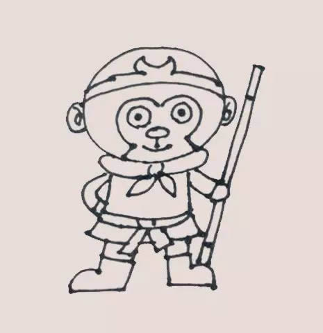 卡通人物孙悟空简笔画