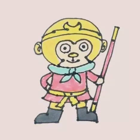 卡通人物孙悟空简笔画