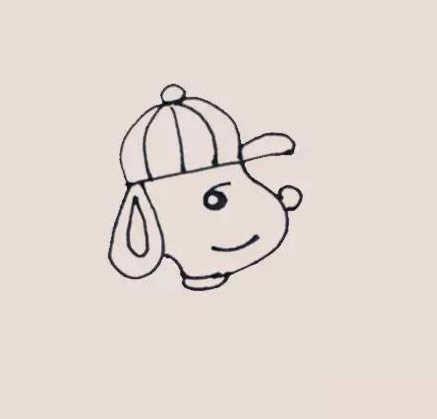 史努比简笔画步骤