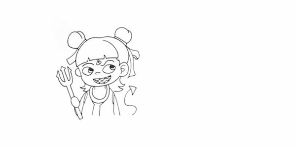 哪吒和敖丙简笔画