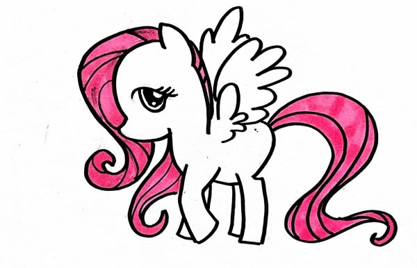 小马宝莉柔柔公主简笔画