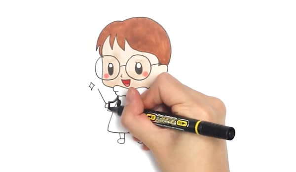 哈利波特简笔画教程