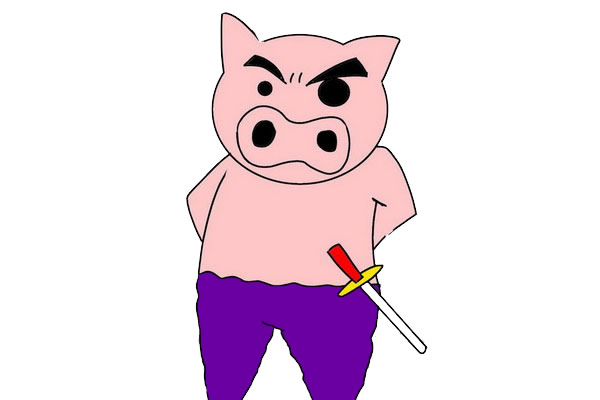 蜡笔小新左卫门简笔画