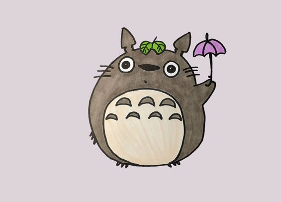 龙猫怎么画简单又可爱