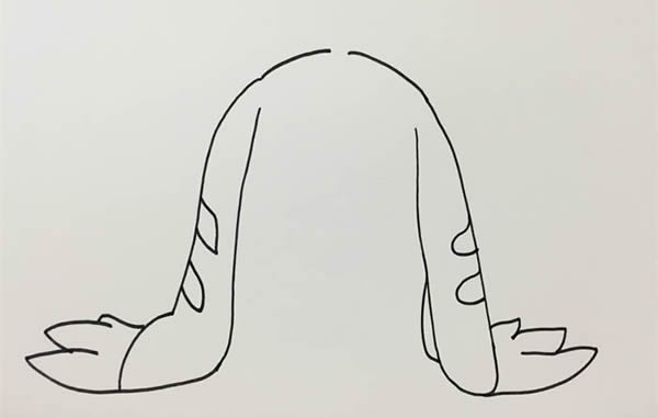 大耳兽简笔画步骤