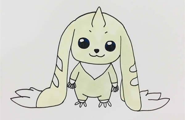 大耳兽简笔画步骤