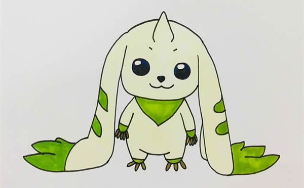 大耳兽简笔画步骤