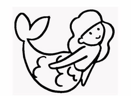 分享几幅美人鱼的简笔画