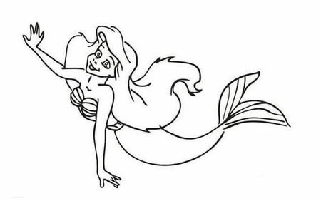 分享几幅美人鱼的简笔画