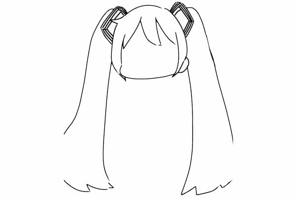 初音未来卡通简笔画