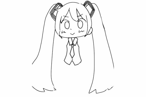 初音未来卡通简笔画
