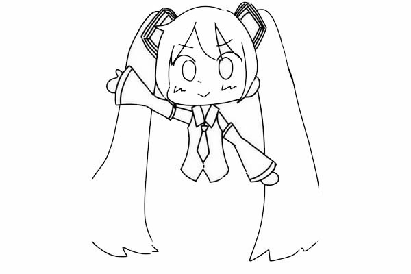 初音未来卡通简笔画