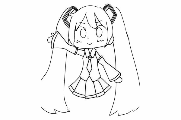初音未来卡通简笔画