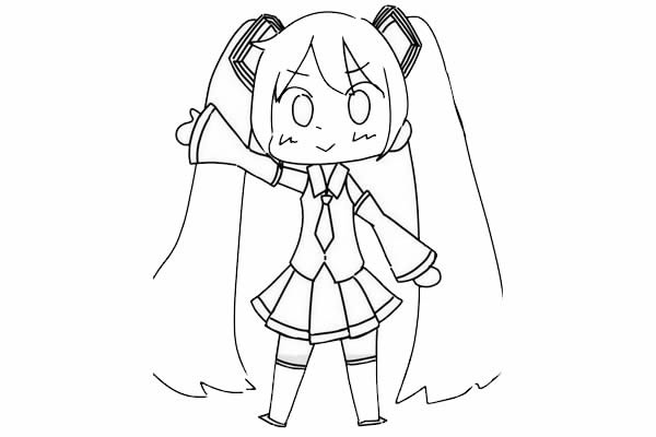 初音未来卡通简笔画