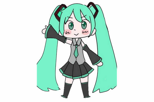 初音未来卡通简笔画