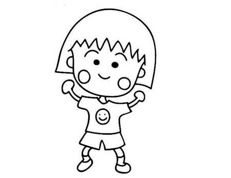 分享几幅樱桃小丸子的简笔画 分享几幅樱桃小丸子的简笔画