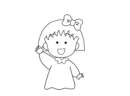 分享几幅樱桃小丸子的简笔画 分享几幅樱桃小丸子的简笔画