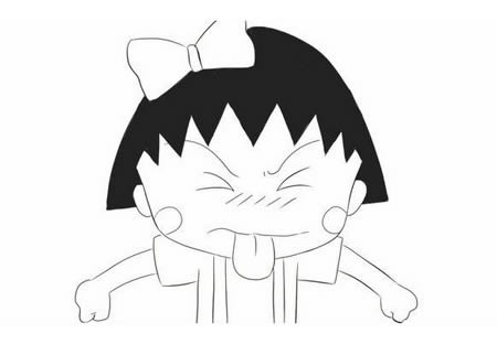 分享几幅樱桃小丸子的简笔画 分享几幅樱桃小丸子的简笔画