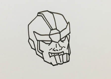 帅气的灭霸简笔画步骤 帅气的灭霸简笔画步骤