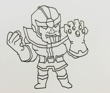 帅气的灭霸简笔画步骤 帅气的灭霸简笔画步骤