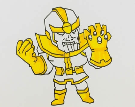 帅气的灭霸简笔画步骤 帅气的灭霸简笔画步骤