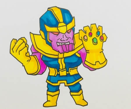 帅气的灭霸简笔画步骤 帅气的灭霸简笔画步骤