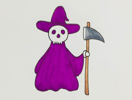 镰刀死神怎么画简单又好看 镰刀死神怎么画简单又好看