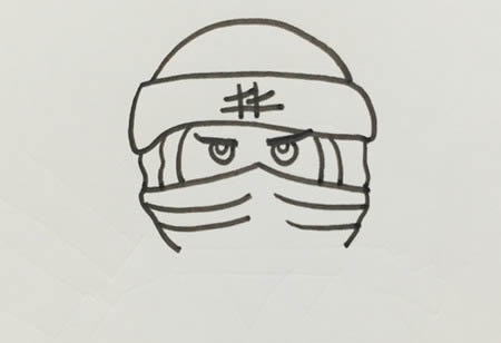 幻影忍者简笔画步骤