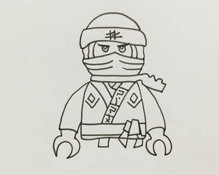 幻影忍者简笔画步骤