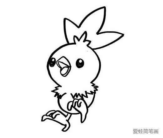 神奇宝贝火稚鸡简笔画 神奇宝贝火稚鸡简笔画