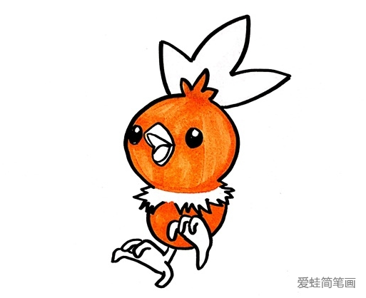 神奇宝贝火稚鸡简笔画 神奇宝贝火稚鸡简笔画