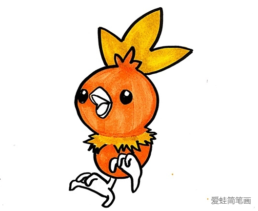 神奇宝贝火稚鸡简笔画 神奇宝贝火稚鸡简笔画