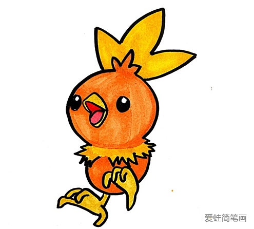 神奇宝贝火稚鸡简笔画 神奇宝贝火稚鸡简笔画