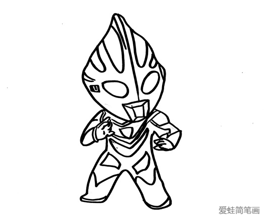 简单帅气的奥特曼简笔画 简单帅气的奥特曼简笔画