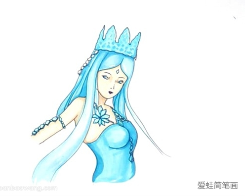 冰公主怎么画 冰公主简笔画步骤 冰公主怎么画 冰公主简笔画步骤