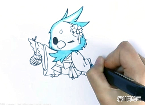 冰凤凰简笔画步骤