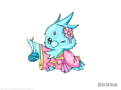 冰凤凰简笔画步骤