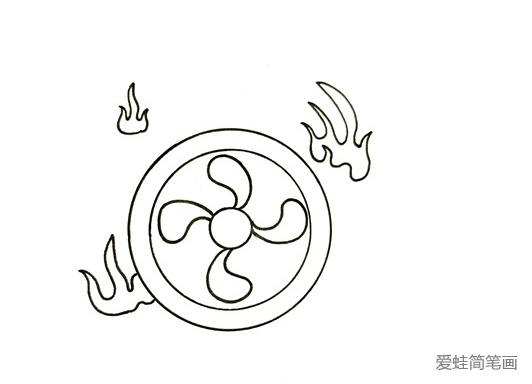 哪吒的风火轮简笔画